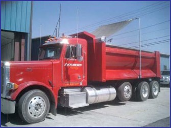 dump truck tarp system